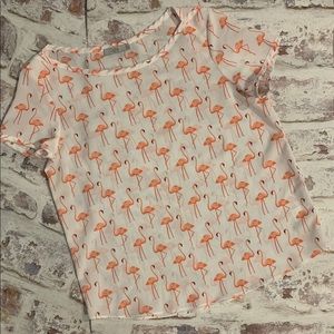 Dalia Flamingo Blouse Size Medium